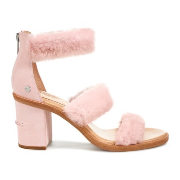 UGG Shoes - UGG Dey Rey Genuine Shearling Sandal-Seashell Pink